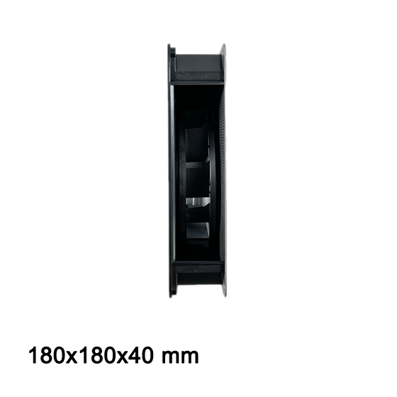 18040 12V DC Blower Fan Side View Showing 40mm Thickness  